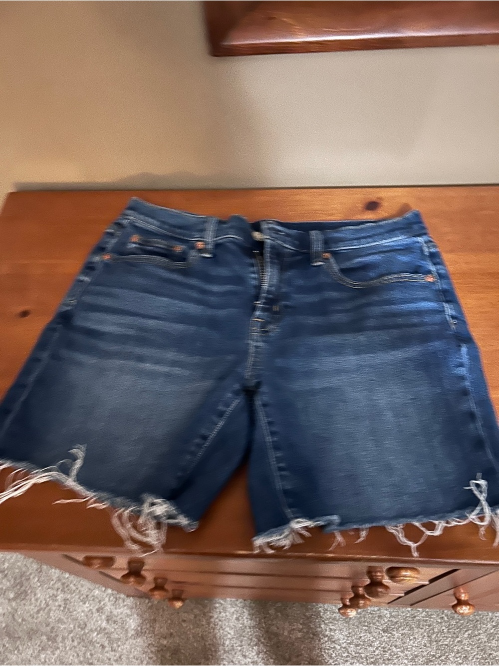 GAP Dark Blue Denim Shorts with Label Detail